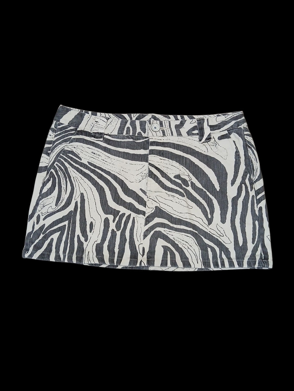 Rogan for Target Black and White Zebra-Pattern Mini Skirt #232